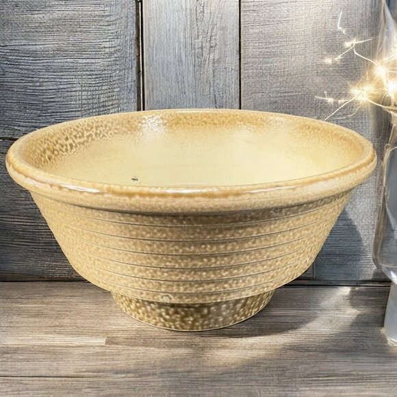 Vintage Vetter W Germany Stoneware Pottery Planter Dish Bowl Container Tan Brown - Picture 1 of 16